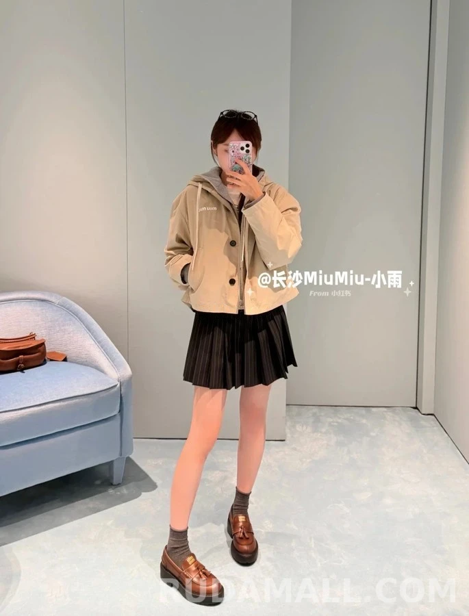 미우미우 미우미우 로고 투피스 후드 자켓 상세 이미지