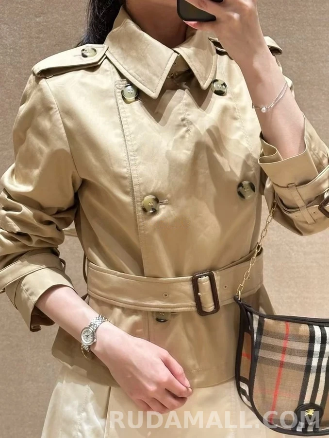 버버리 버버리 더블 브레스티드 숏 트렌치 자켓 상세 이미지