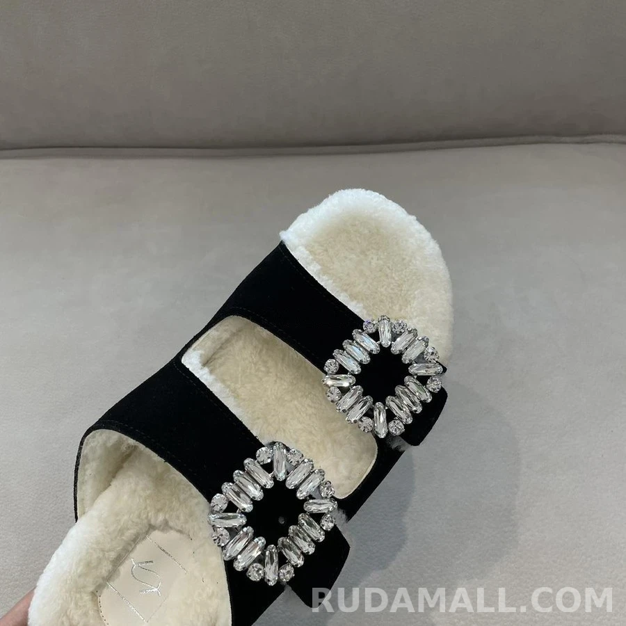로저 비비에 로저비비에 Slidy Viv Fur 플랫 샌들 상세 이미지