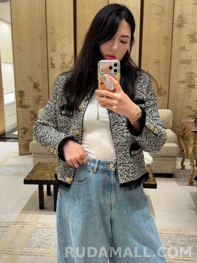 샤넬 샤넬 트위드 프린지 자켓 상세 이미지