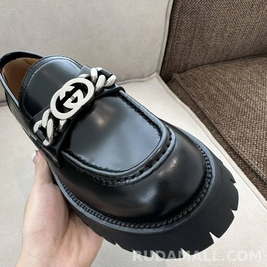 구찌 구찌 가죽 러그 솔 로퍼 상세 이미지