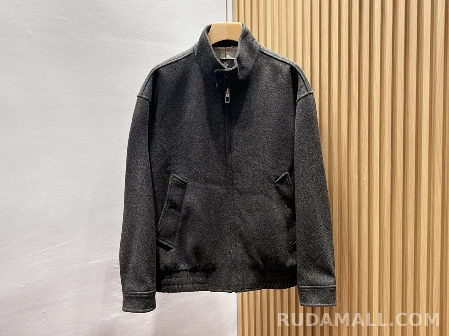 로로피아나 로로피아나 경량 울 스탠드넥 자켓 상세 이미지