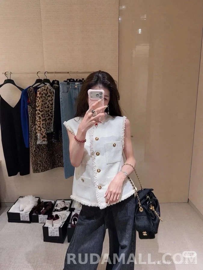 샤넬 샤넬 트위드 브레이드 슬리브리스 상세 이미지