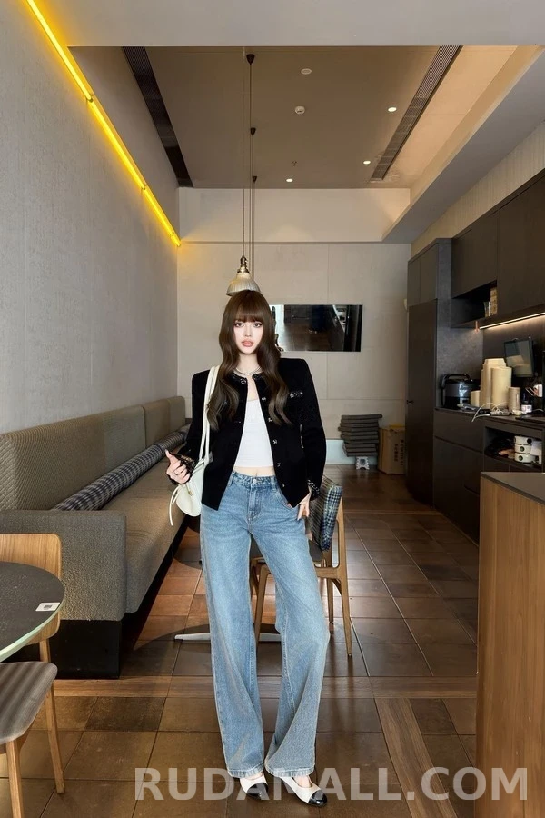 샤넬 샤넬 코듀로이 트림 라운드넥 자켓 상세 이미지