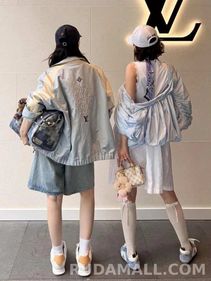 루이비통 루이비통 컬러 블록 레터링 실크 혼방 자켓 상세 이미지