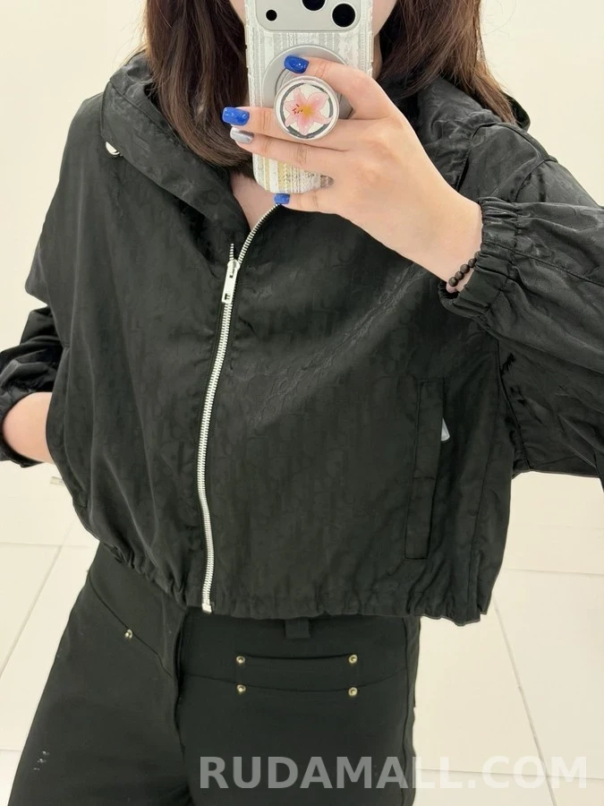 디올 디올 오블리크 크롭 후드 집업 상세 이미지