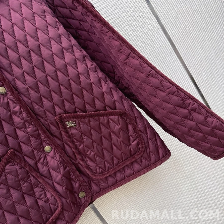 버버리 버버리 다이아몬드 퀼팅 코듀로이 카라 자켓 상세 이미지