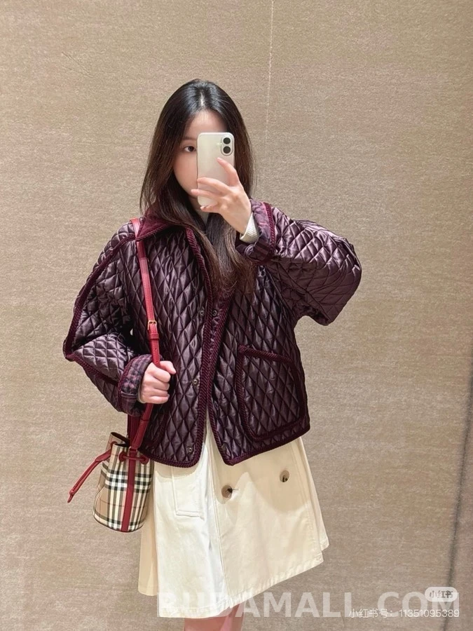 버버리 버버리 다이아몬드 퀼팅 코듀로이 카라 자켓 상세 이미지