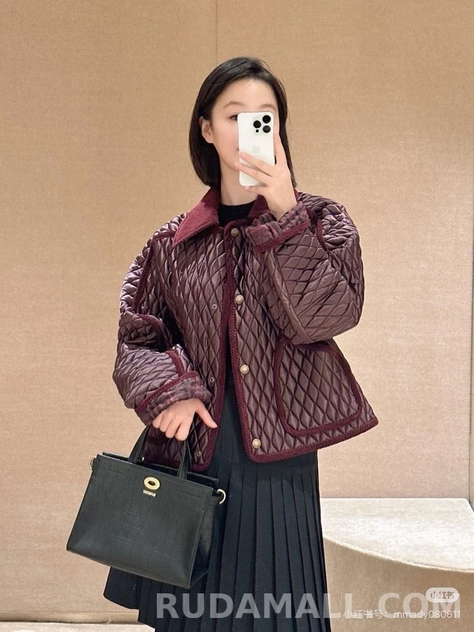 버버리 버버리 다이아몬드 퀼팅 코듀로이 카라 자켓 상세 이미지