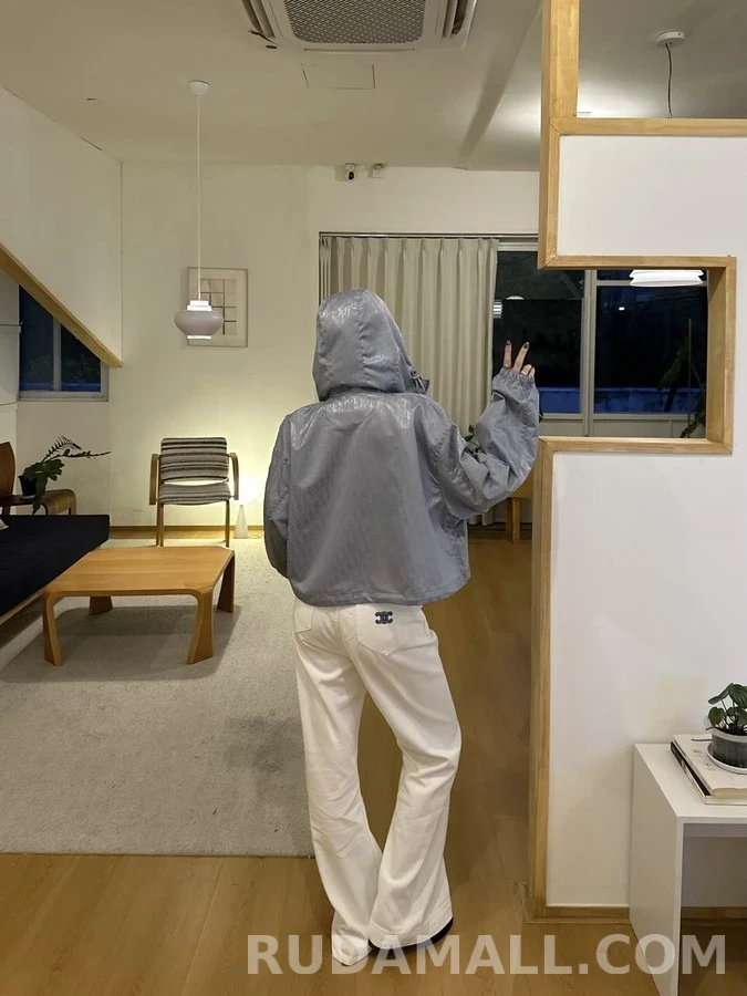 디올 디올 오블리크 크롭 후드 집업 상세 이미지