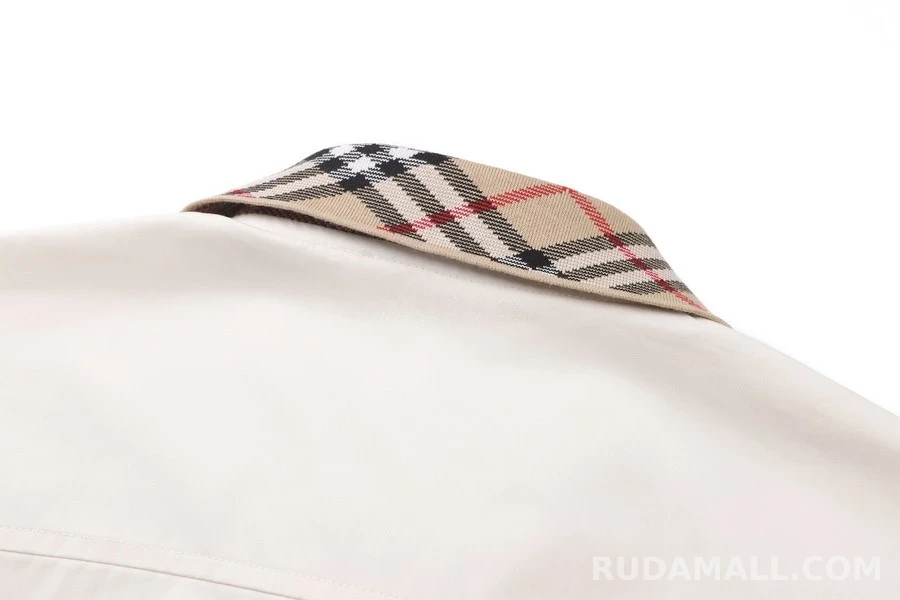 버버리 버버리 체크 카라 자수 해링턴 자켓 상세 이미지