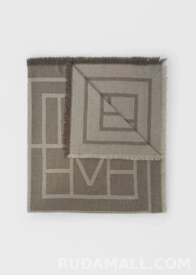 토템 토템 모노그램 울 캐시미어 스카프 상세 이미지