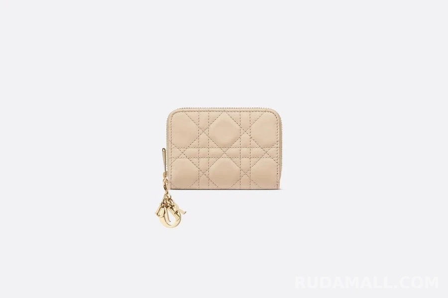 디올 디올 LADY DIOR Voyageur 양가죽 스몰 동전 지갑 상세 이미지