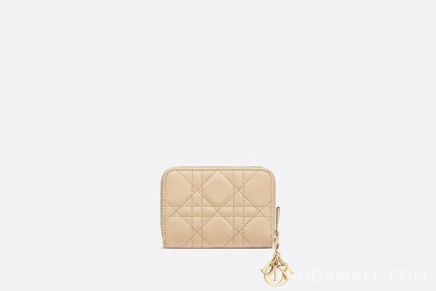 디올 디올 LADY DIOR Voyageur 양가죽 스몰 동전 지갑 상세 이미지