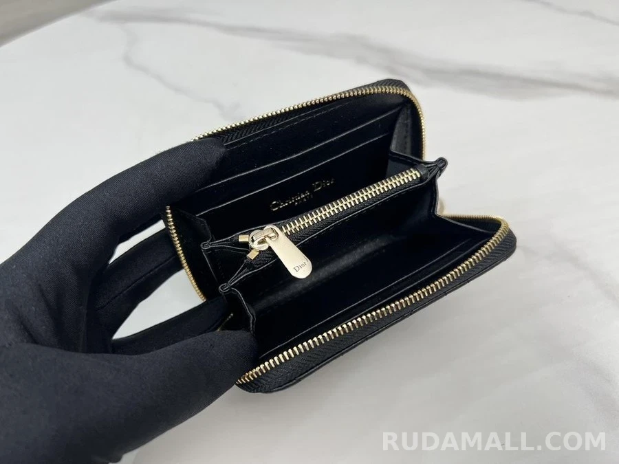 디올 디올 LADY DIOR Voyageur 양가죽 스몰 동전 지갑 상세 이미지