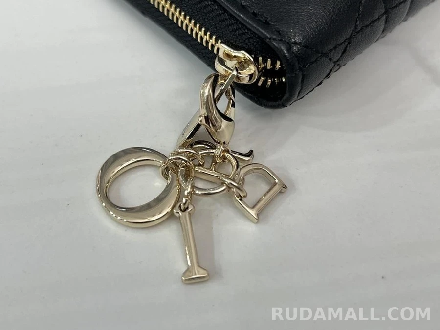 디올 디올 LADY DIOR Voyageur 양가죽 스몰 동전 지갑 상세 이미지