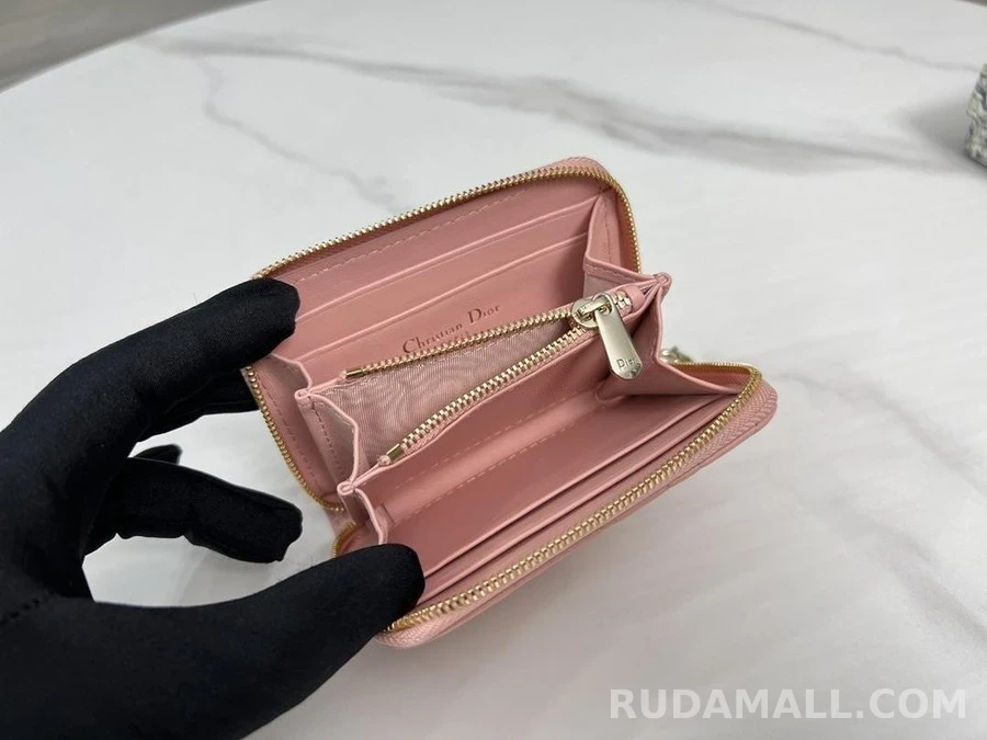 디올 디올 LADY DIOR Voyageur 양가죽 스몰 동전 지갑 상세 이미지