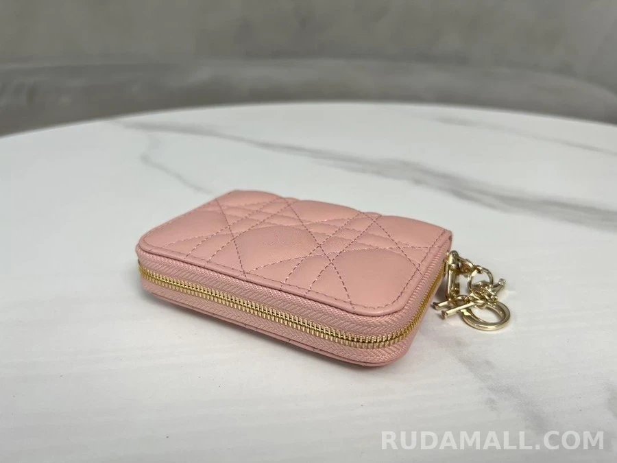 디올 디올 LADY DIOR Voyageur 양가죽 스몰 동전 지갑 상세 이미지