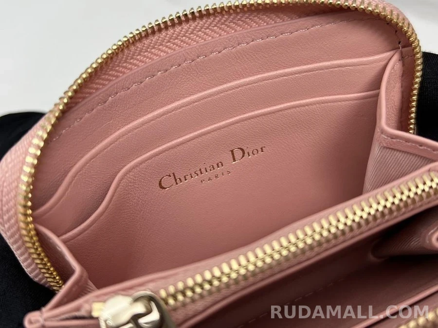 디올 디올 LADY DIOR Voyageur 양가죽 스몰 동전 지갑 상세 이미지