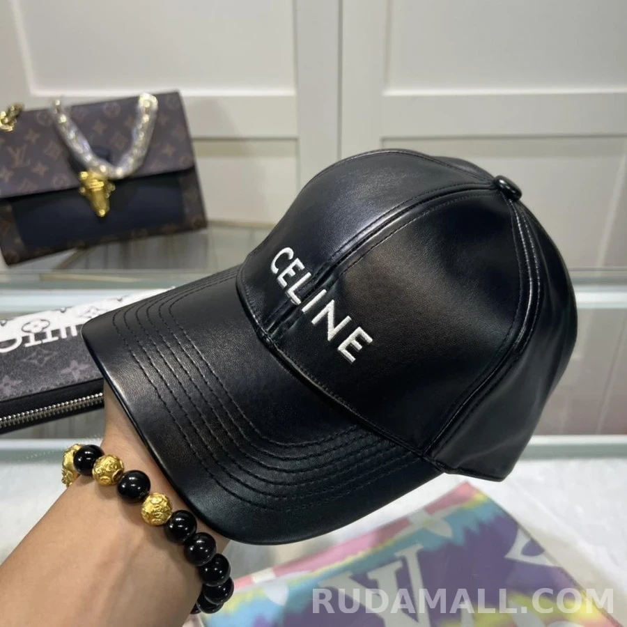 셀린느 셀린느 Celine 레더 베이스볼 캡 상세 이미지