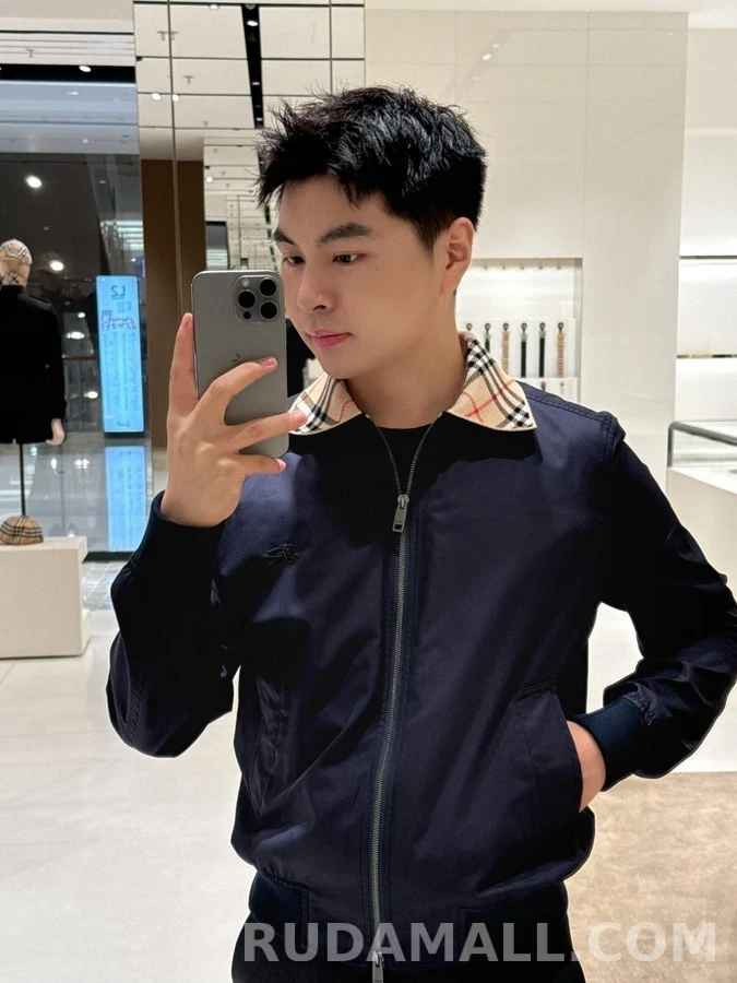 버버리 버버리 체크 칼라 해링턴 자켓 상세 이미지