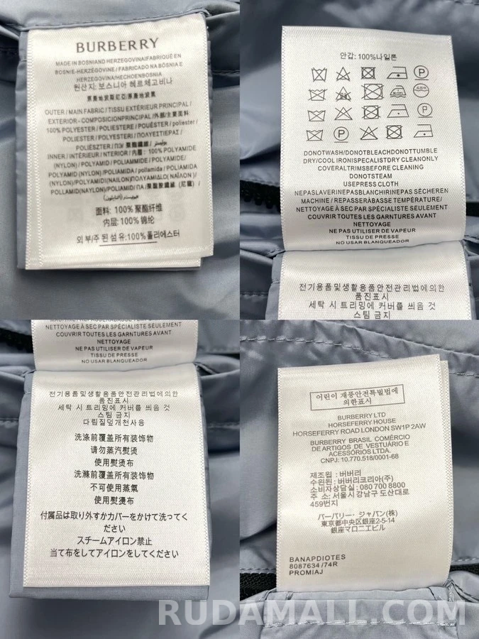 버버리 버버리 격자무늬 리버서블 후드 집업 상세 이미지
