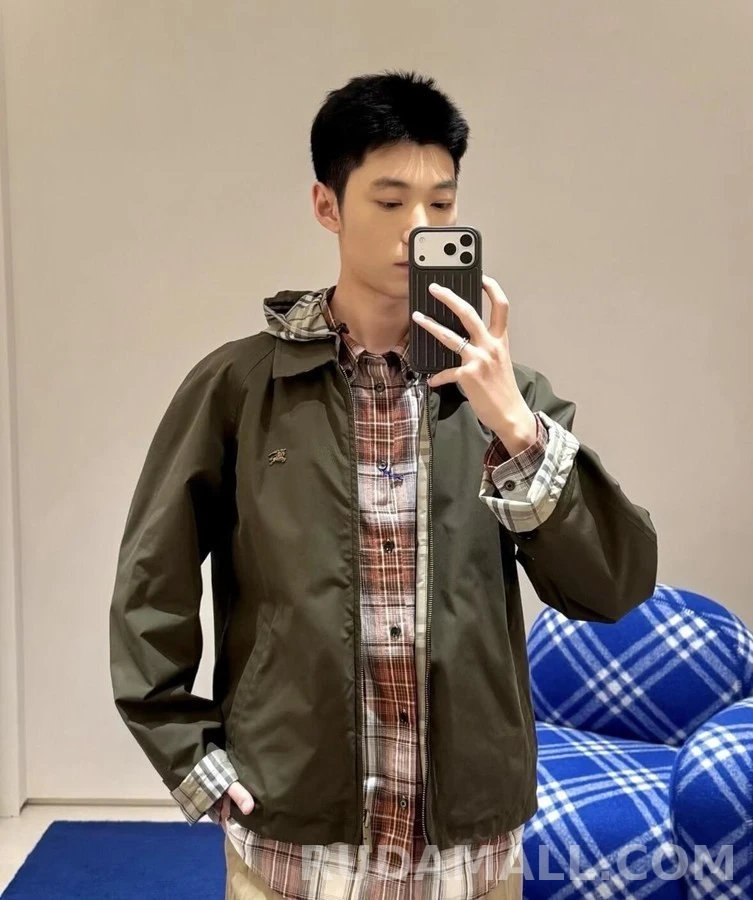 버버리 버버리 후드 로고 코튼 자켓 상세 이미지