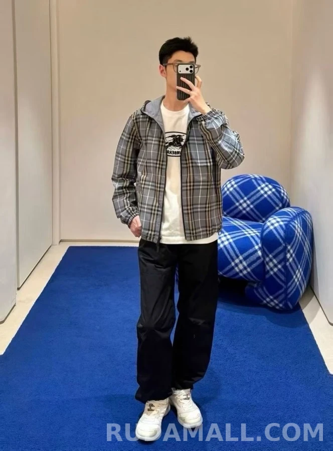 버버리 버버리 빈티지 체크 후드 집업 상세 이미지