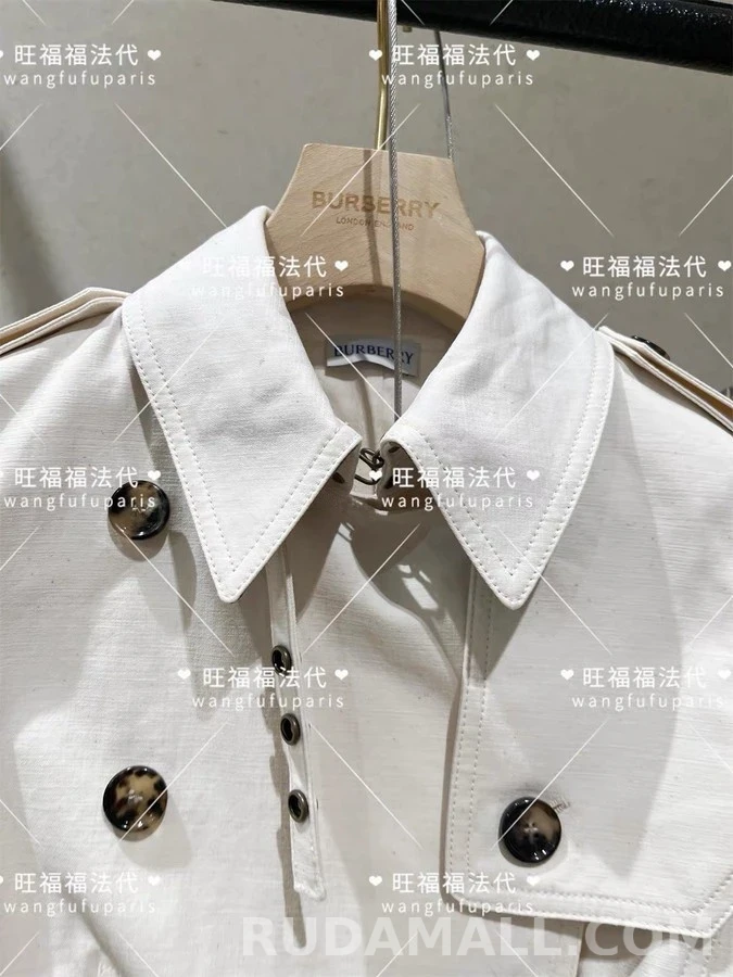버버리 버버리 벨티드 더블 플레어 자켓 상세 이미지