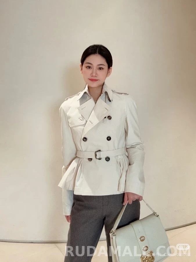 버버리 버버리 벨티드 더블 플레어 자켓 상세 이미지
