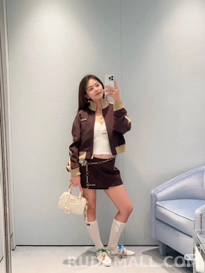 미우미우 미우미우 배색 트랙 자켓 상세 이미지