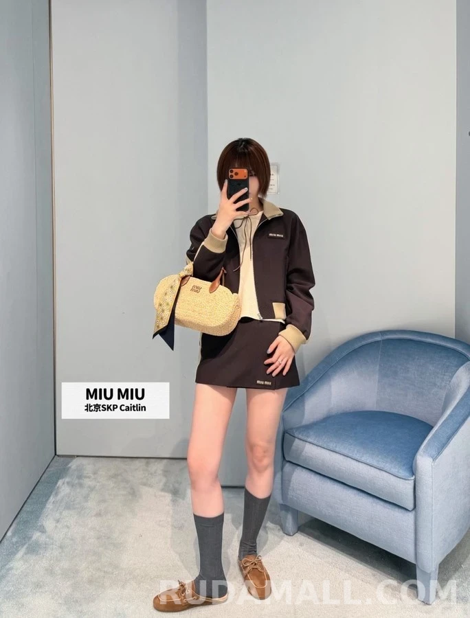미우미우 미우미우 배색 트랙 자켓 상세 이미지