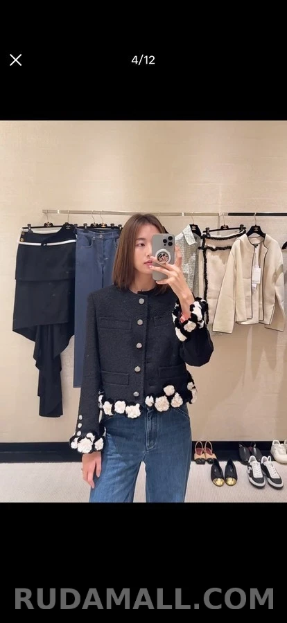 샤넬 샤넬 플라워 트위드 자켓 상세 이미지