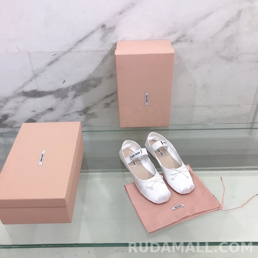 미우미우 미우미우 새틴 발레리나 상세 이미지
