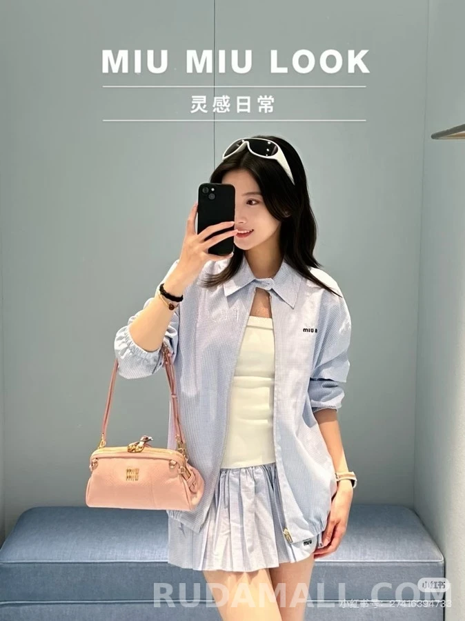 미우미우 미우미우 체크 카라 자켓 상세 이미지