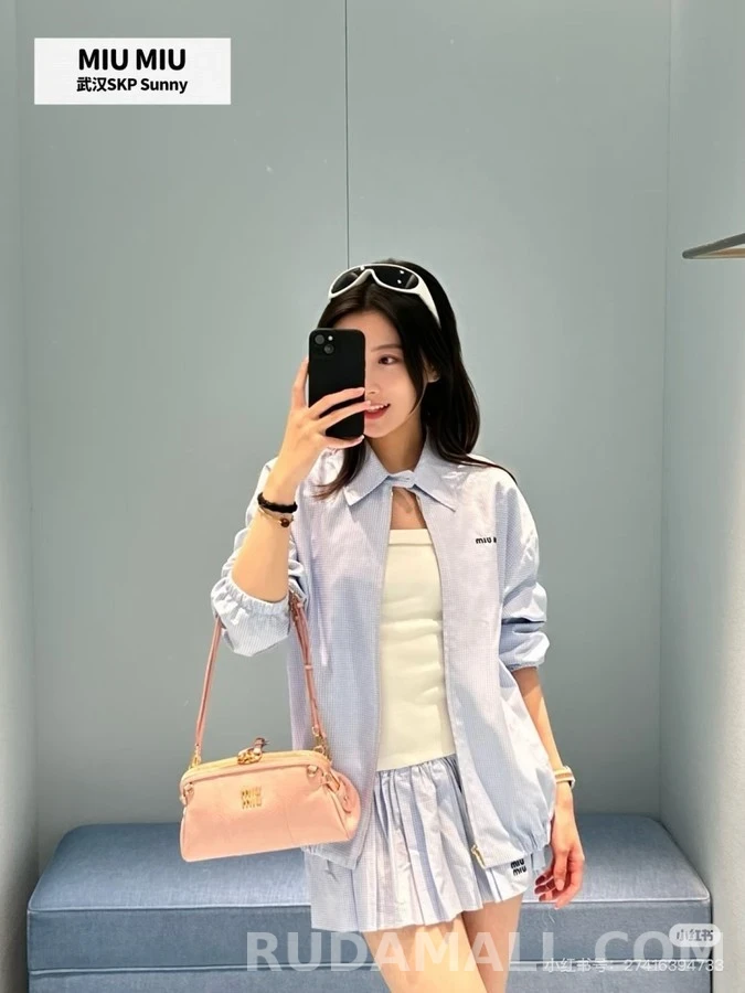 미우미우 미우미우 체크 카라 자켓 상세 이미지