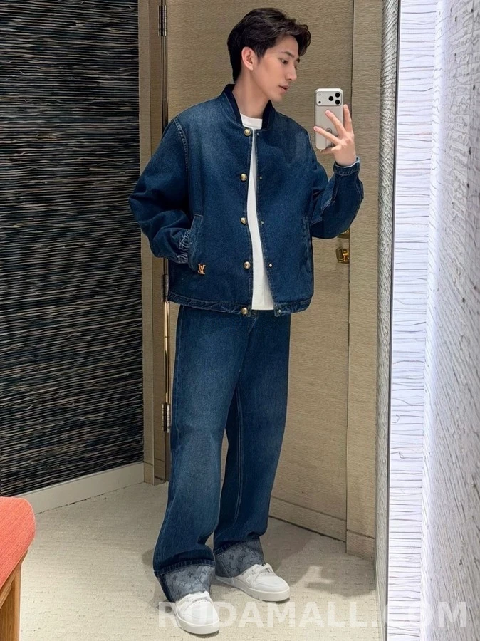 루이비통 루이비통 로고 데님 봄버 자켓 상세 이미지