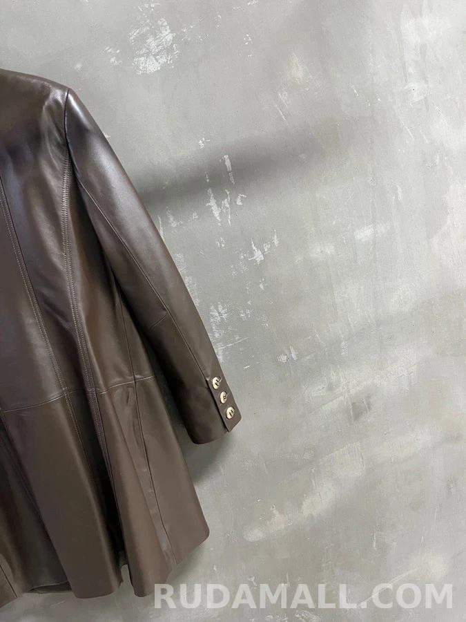 샤넬 샤넬 더블 브레스트 가죽 자켓 상세 이미지