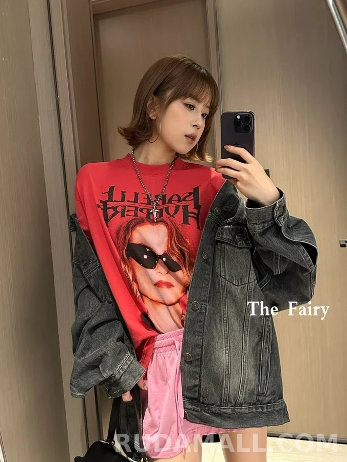 발렌시아가 발렌시아가 그라피티 레터링 워싱 데님 자켓 상세 이미지