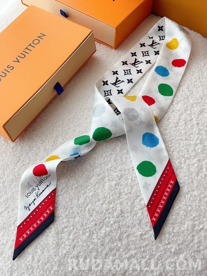 루이비통 루이비통 페인티드 도트 모노그램 BB 방도 스카프 상세 이미지