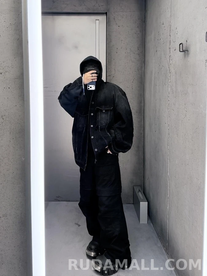 발렌시아가 발렌시아가 데님 후드 맨투맨 상세 이미지