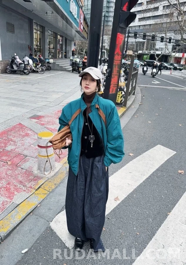 생로랑 세인트로랑 배색 스탠드넥 자켓 상세 이미지