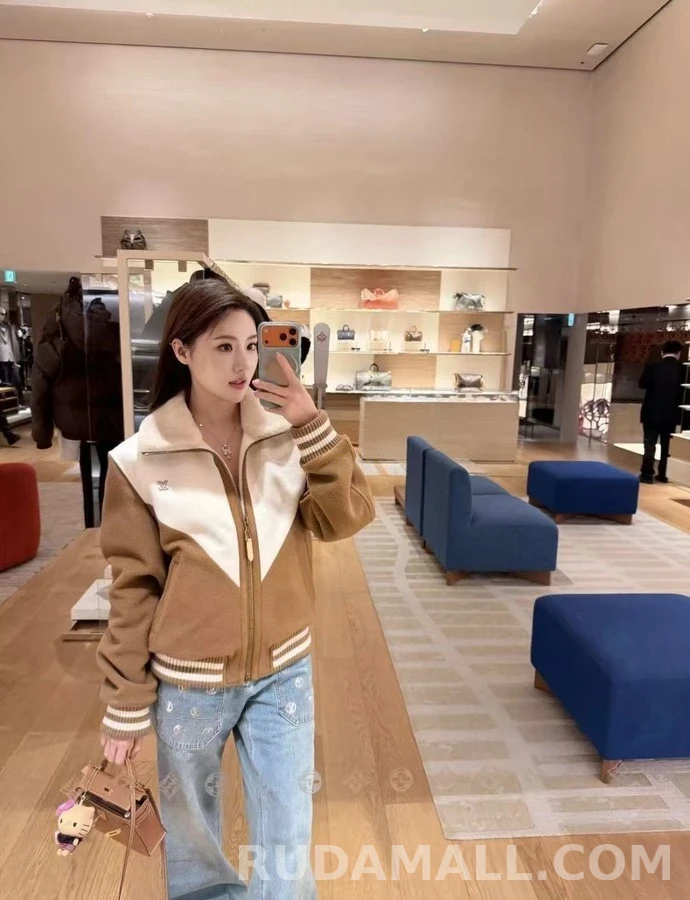 루이비통 루이비통 컬러블록 후리스 집업 자켓 상세 이미지